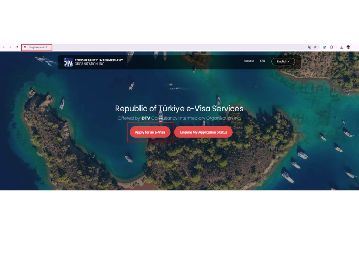 Truy cập hệ thống e-visa chính thức. ẢnhGia Corp