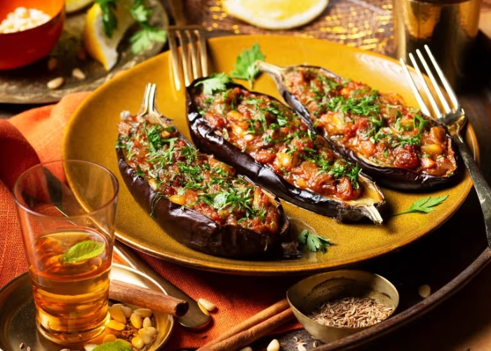 Các món ăn từ cà tím món ăn quen thuộc ở Thổ Nhĩ Kỳ. Ảnh: Du Lịch Việt