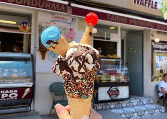 Kem Dondurma món trái miệng nổi tiếng Thổ Nhĩ Kỳ. Ảnh: MIA.vn 