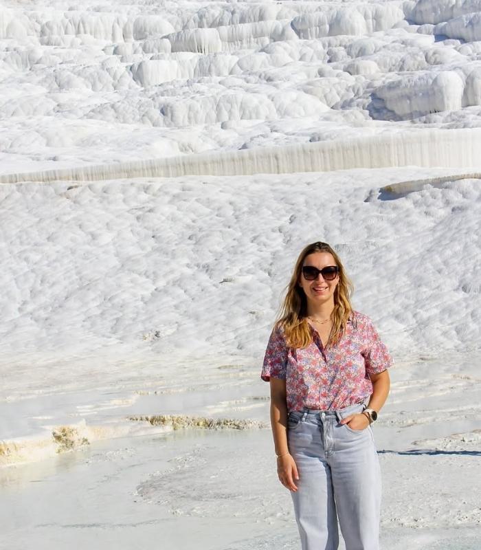 Hệ thống bậc thềm suối khoáng Pamukkale Ảnh: clo.ngr